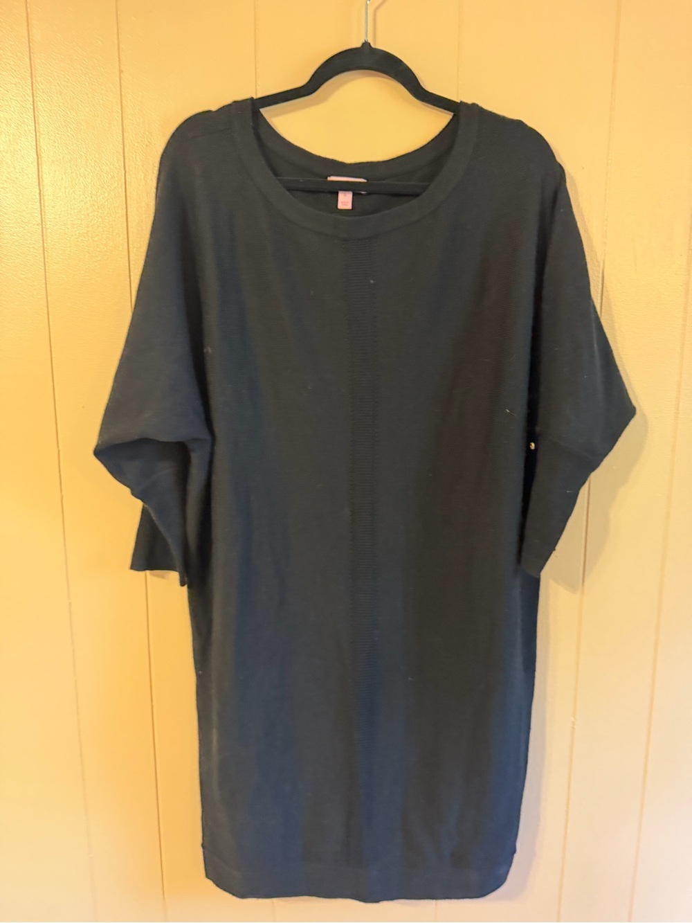 Lilly Pulitzer black merino wool sweater dress
